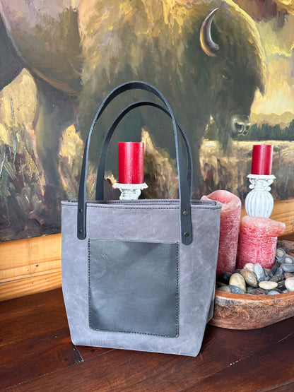 Nana’s Sunday Church Bag / Handmade Full Grain Leather Tote Bag / Large Leather Purse / Day Bag / Tote Bag