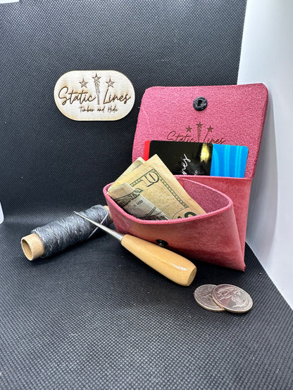 Custom Full Grain Leather Coin Purse / Card Holder / Handmade Leather Wallet / Exotic Leather