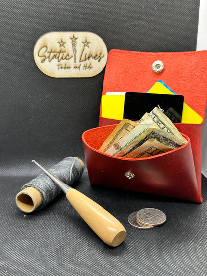 Custom Full Grain Leather Coin Purse / Card Holder / Handmade Leather Wallet / Exotic Leather