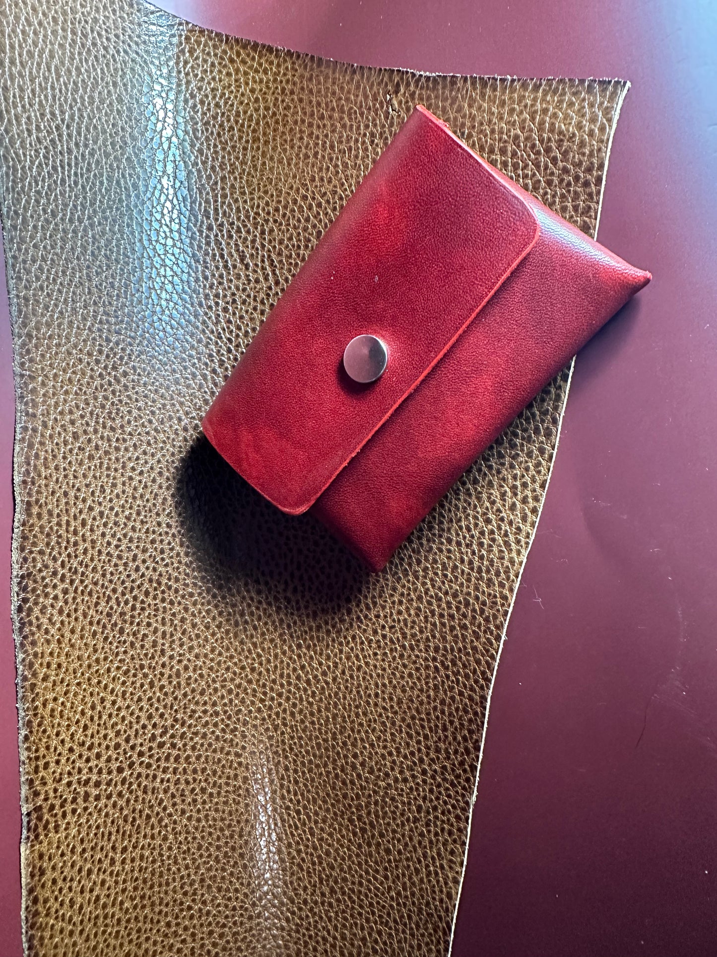 Custom Full Grain Leather Coin Purse / Card Holder / Handmade Leather Wallet / Exotic Leather