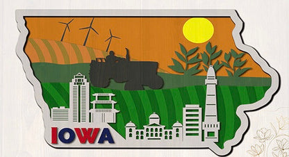 IOWA Paint at home kit / Laser Cut / Kids Paint / Craft / Laser Craft