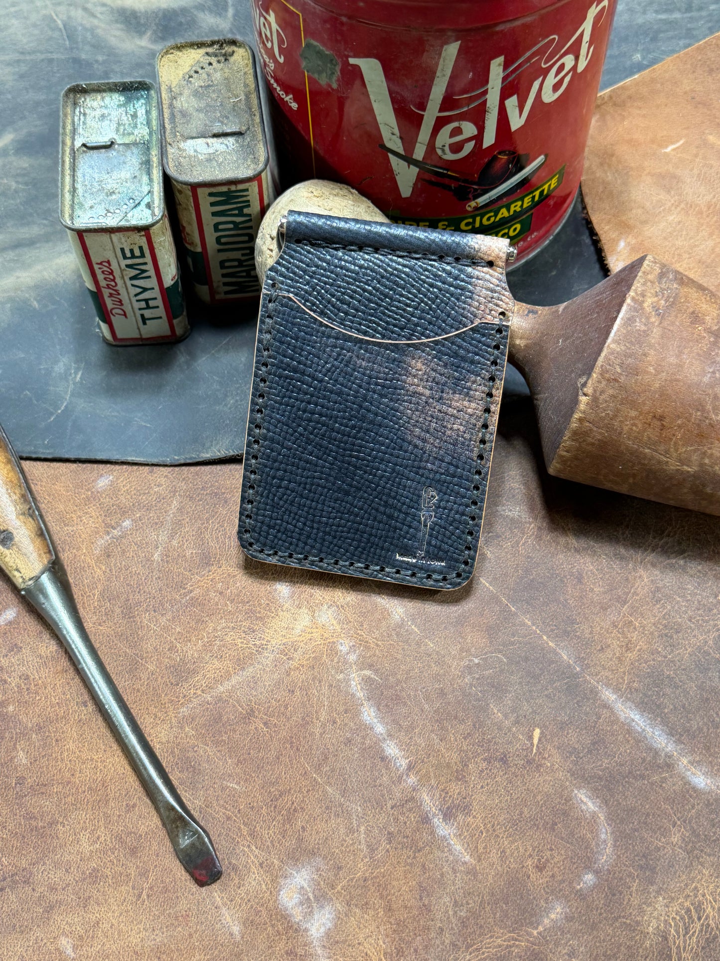 Handmade Shell Cordovan Money Clip Wallet