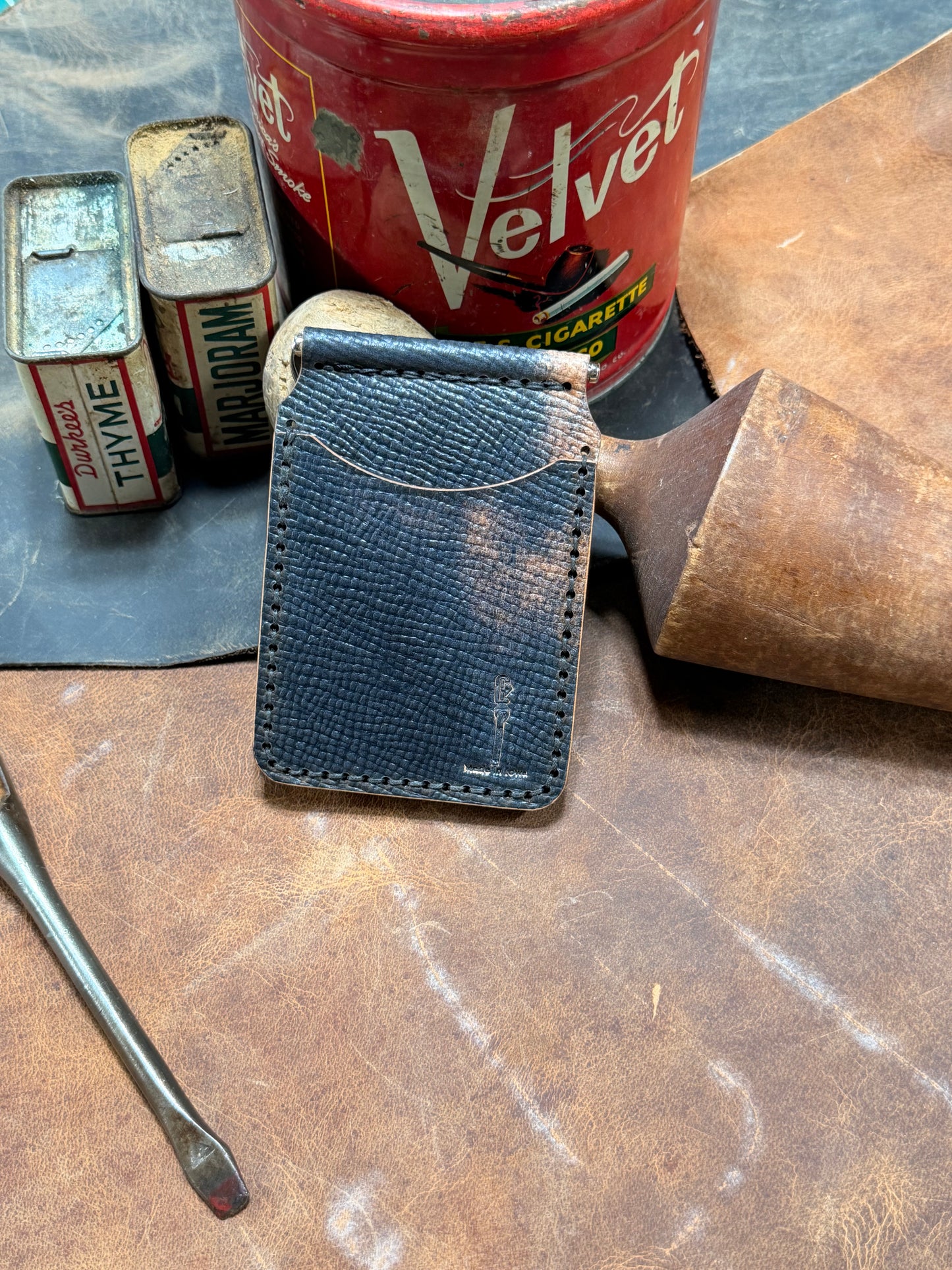 Handmade Shell Cordovan Money Clip Wallet