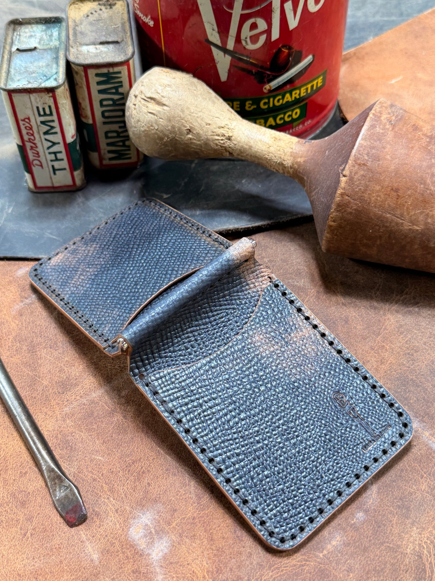 Handmade Shell Cordovan Money Clip Wallet