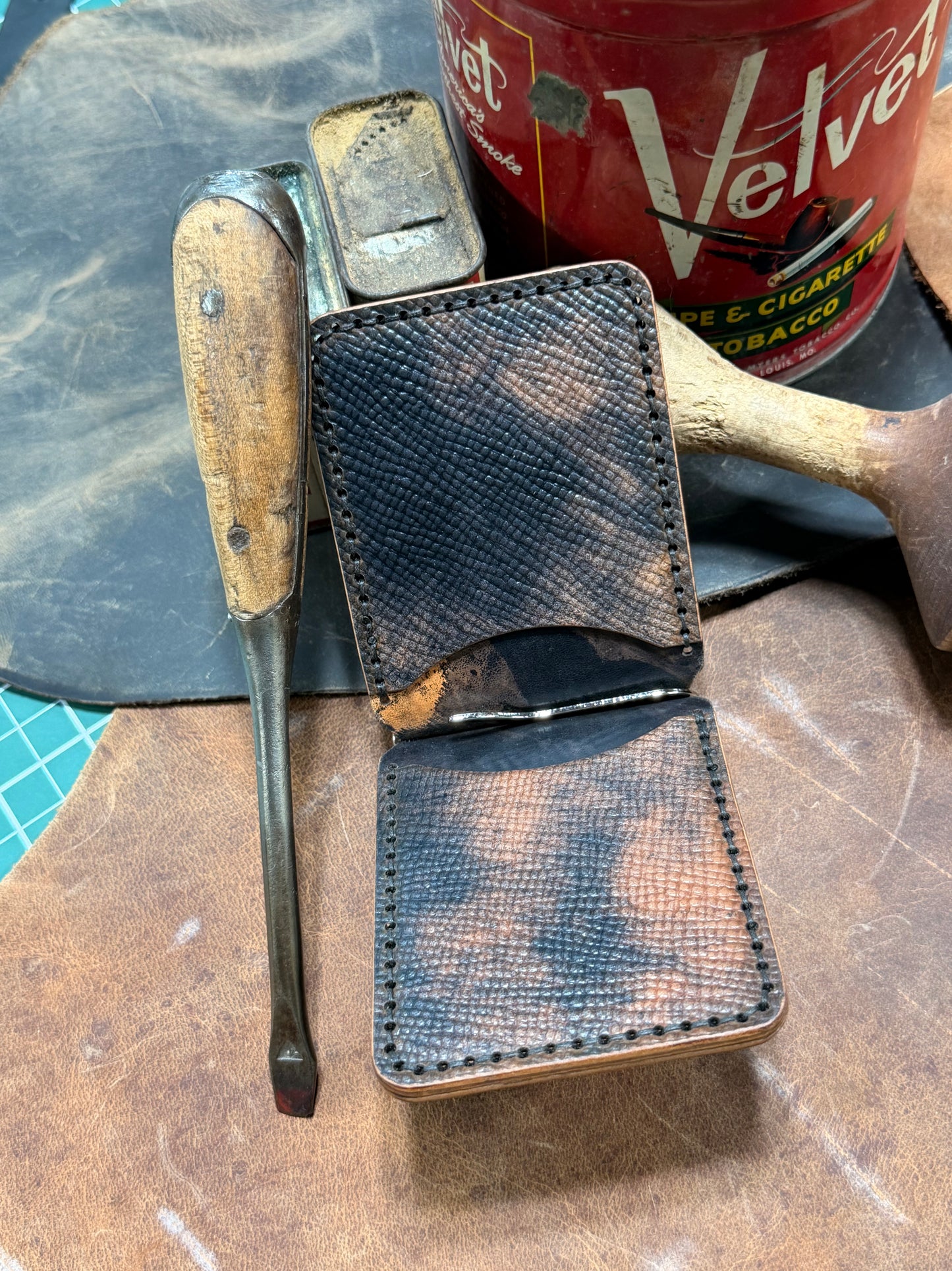 Handmade Shell Cordovan Money Clip Wallet