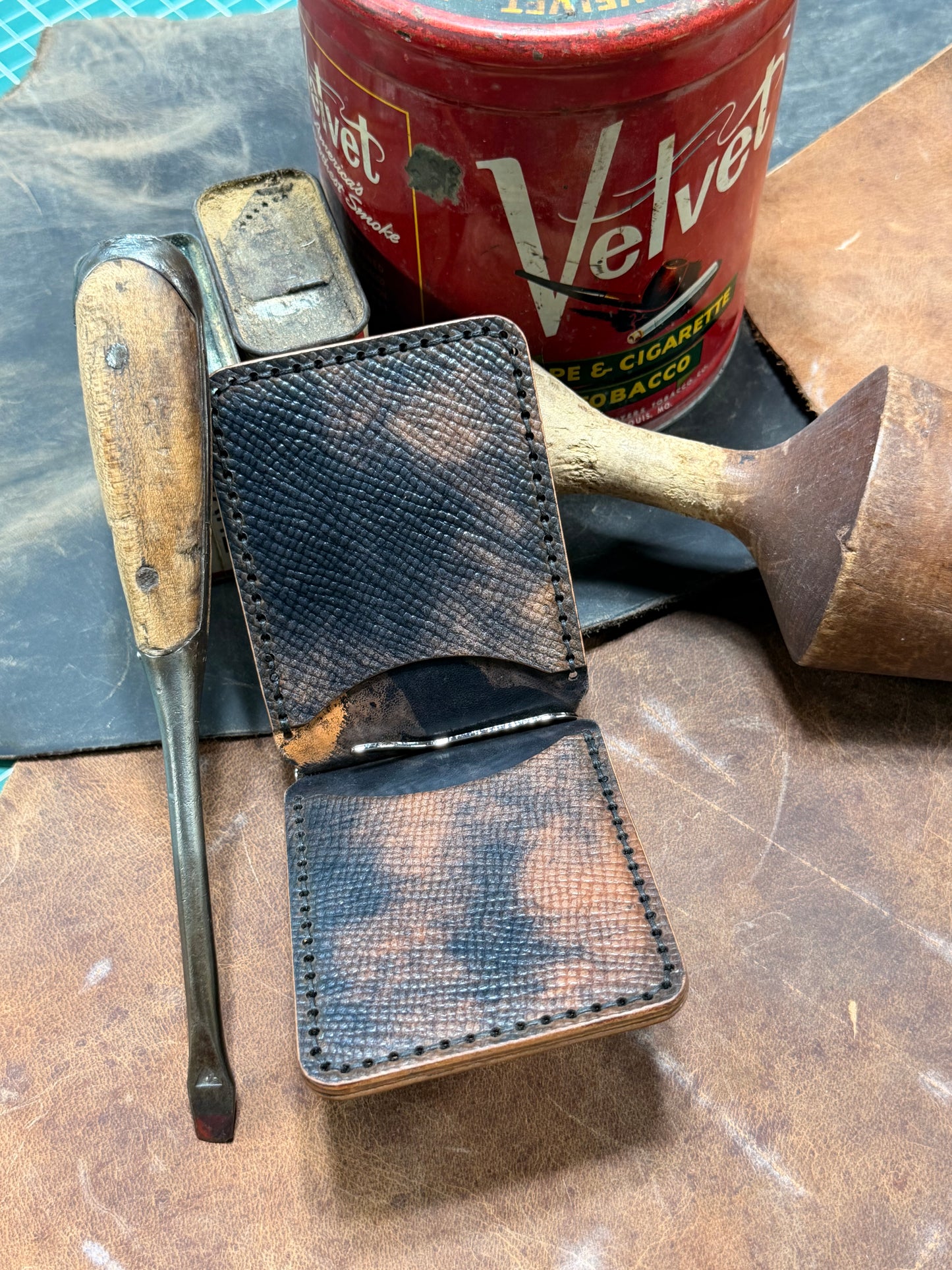 Handmade Shell Cordovan Money Clip Wallet
