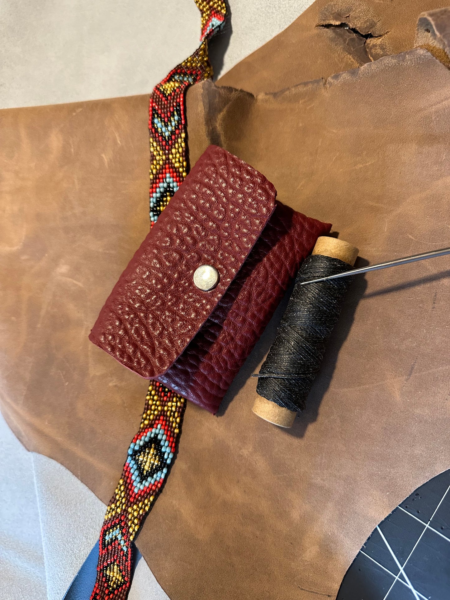 Custom Full Grain Leather Coin Purse / Card Holder / Handmade Leather Wallet / Exotic Leather