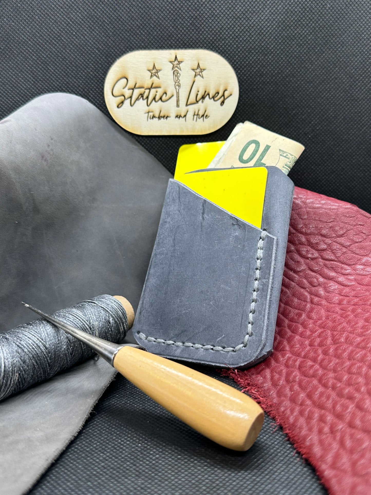 The “Atlas” Hand Made Leather Card holder / Front Pocket Wallet / Minimalist