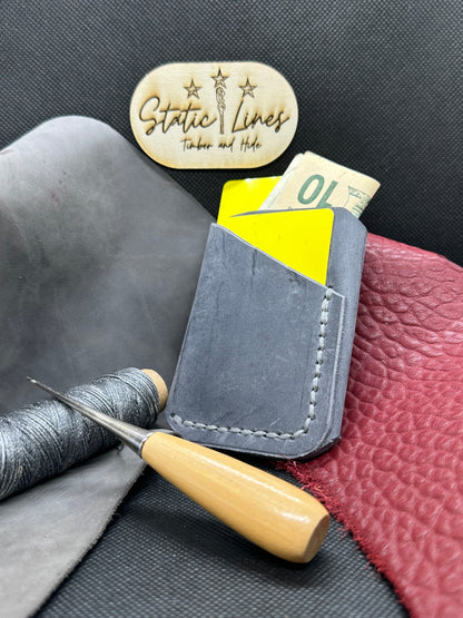 The “Atlas” Hand Made Leather Card holder / Front Pocket Wallet / Minimalist