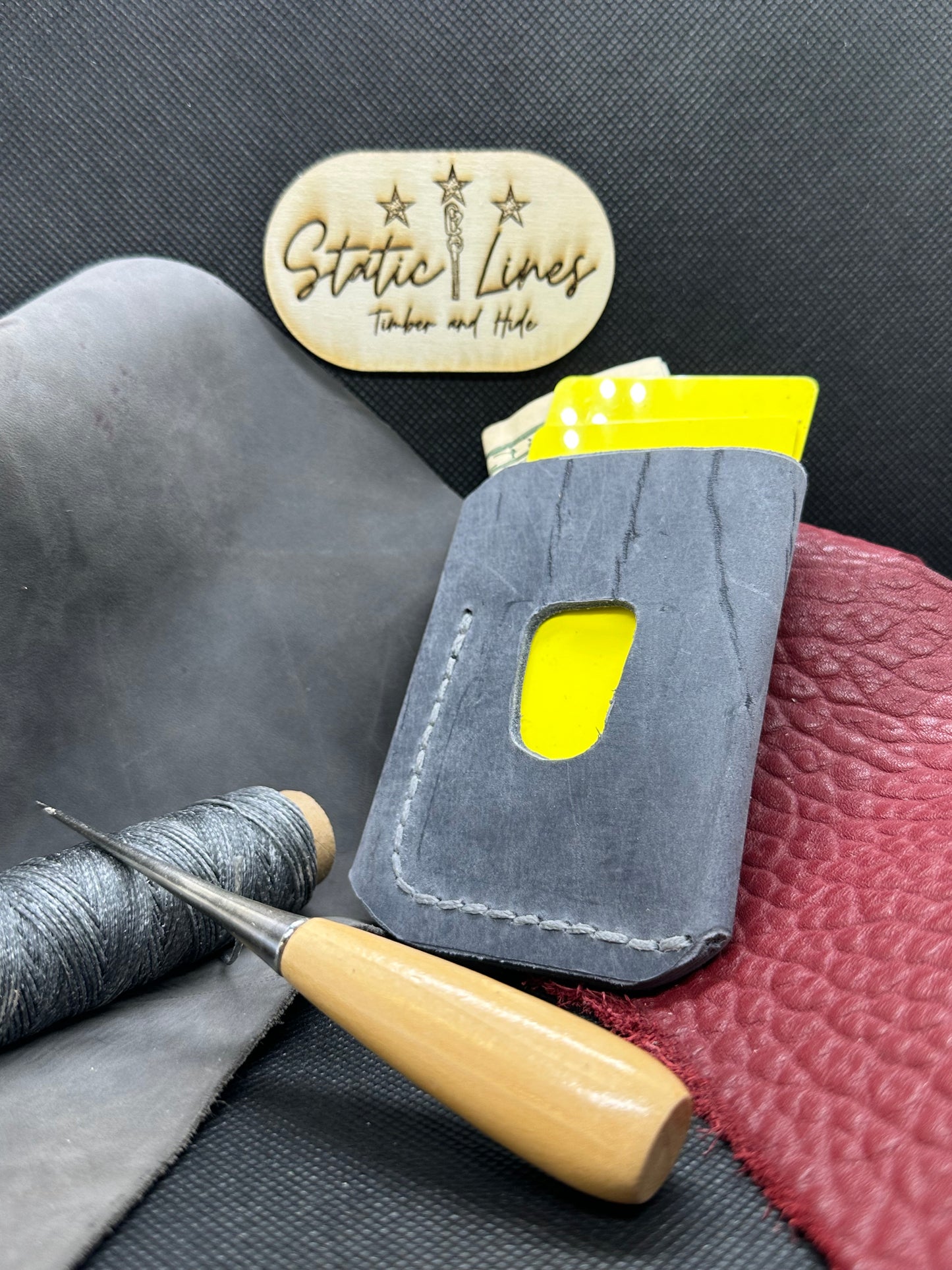 The “Atlas” Hand Made Leather Card holder / Front Pocket Wallet / Minimalist