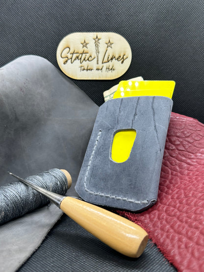 The “Atlas” Hand Made Leather Card holder / Front Pocket Wallet / Minimalist