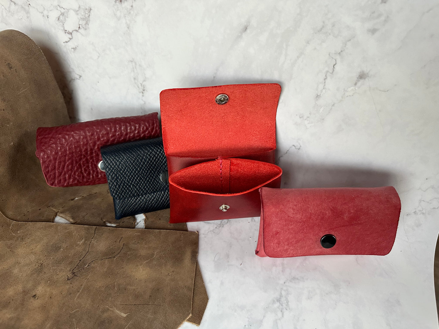 Custom Full Grain Leather Coin Purse / Card Holder / Handmade Leather Wallet / Exotic Leather