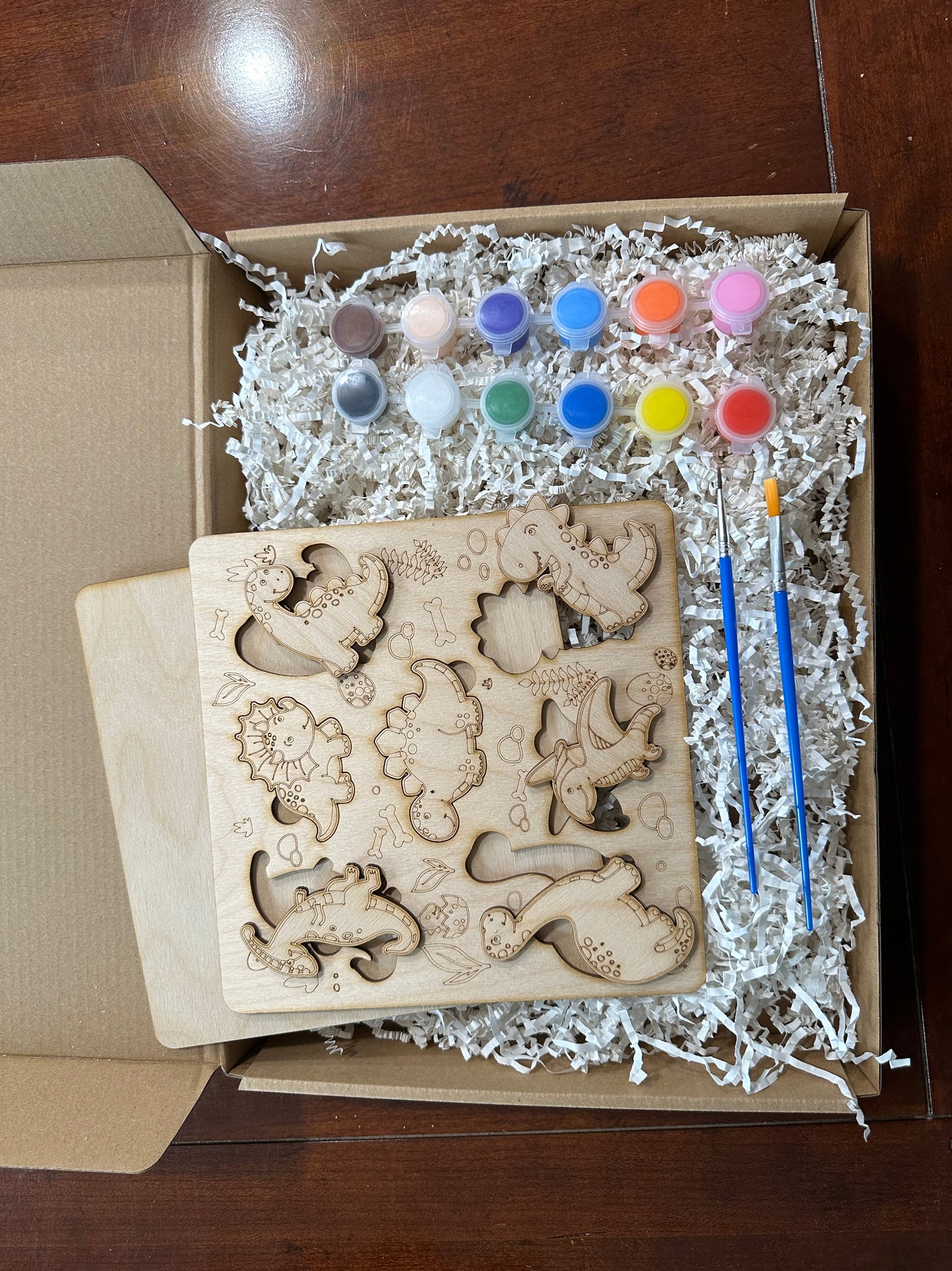 Kids Laser Cut “Paint-at-home” Puzzle kits / crafts / coloring / kids games