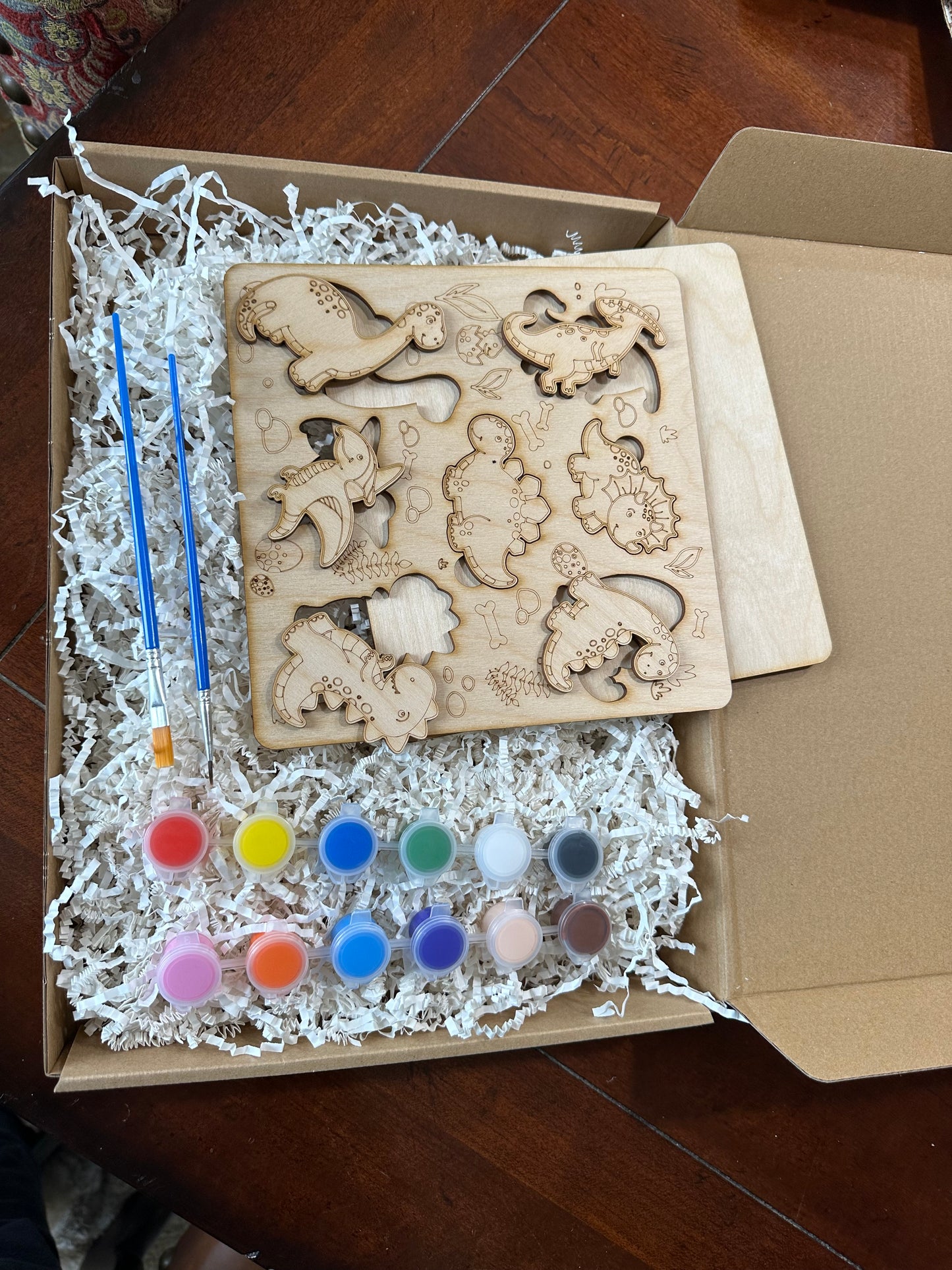 Kids Laser Cut “Paint-at-home” Puzzle kits / crafts / coloring / kids games