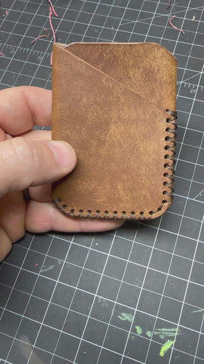 The “Atlas” Hand Made Leather Card holder / Front Pocket Wallet / Minimalist